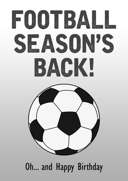 Football Season's back Birthday Card created by Daft as Duck