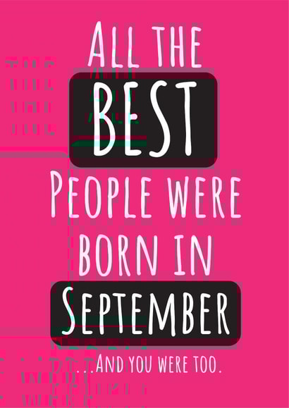September Birthday created by Conor Rawson