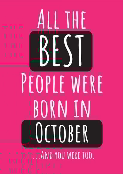 October Birthday created by Conor Rawson