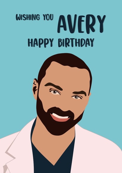 Fun Birthday Card - Jackson Avery - Grey's Anatomy created by Quinton cards