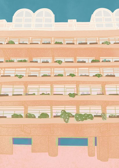 Barbican Estate Greetings Card created by Georgia Ropek