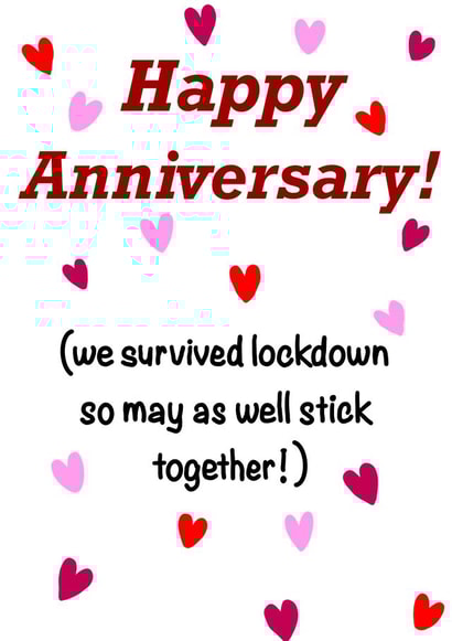 Anniversary lockdown survival created by Lydia Rose Designs
