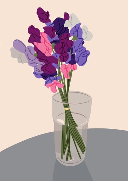 Hey Sweat Pea Greetings Card created by Georgia Ropek