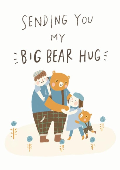 Bear hug sympathy card created by Miss NoProblem