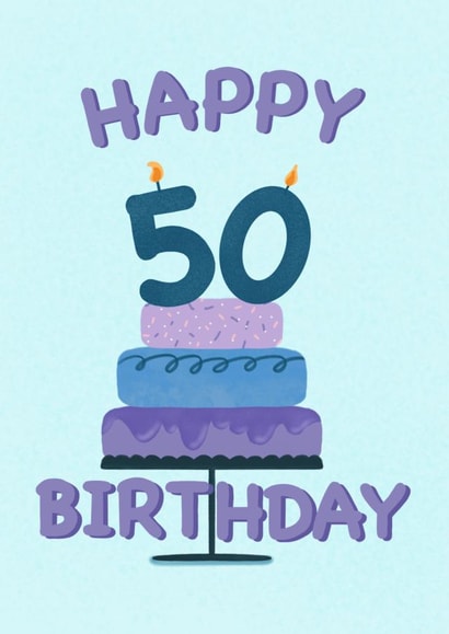 Happy 50th birthday cake created by Spring of colors