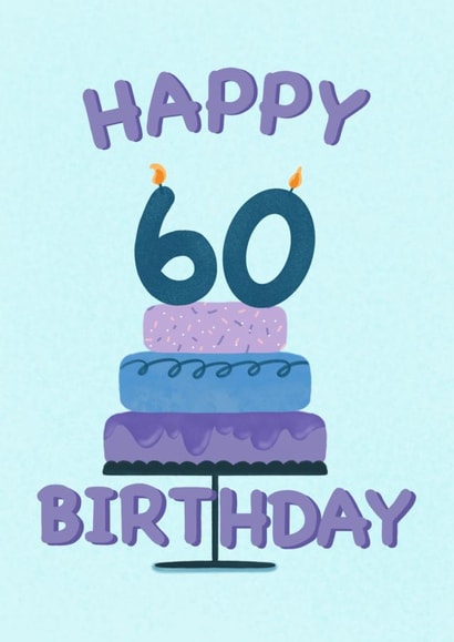 Happy 60th birthday cake created by Spring of colors