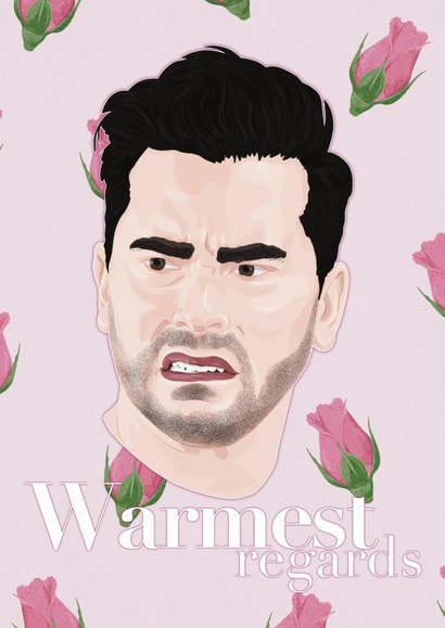 David Rose Schitt’s Creek Warmest Regards Congratulations Card created by ttrappartt