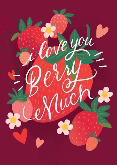 I love You Berry Much created by Paper Raven Co.