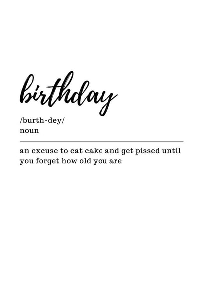 Funny Birthday Definition Card created by Alina Designs