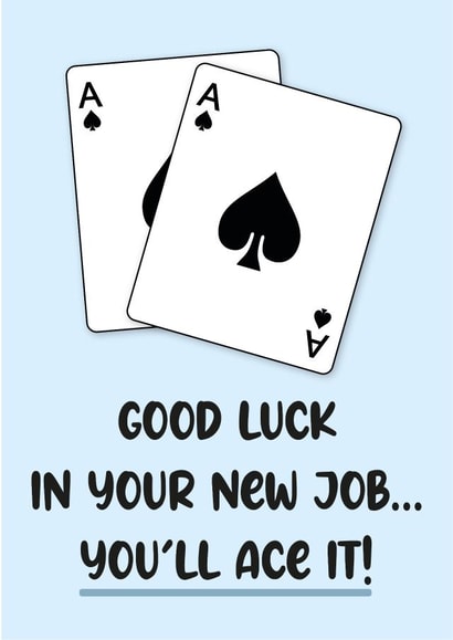 Good luck in your new job created by Michael Cutler