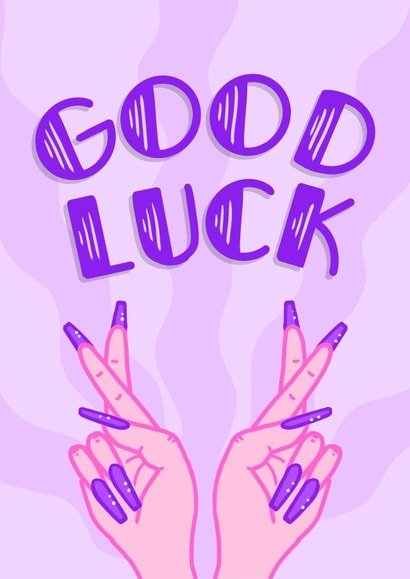 Finger Crossed Good Luck Card created by Alice Illu