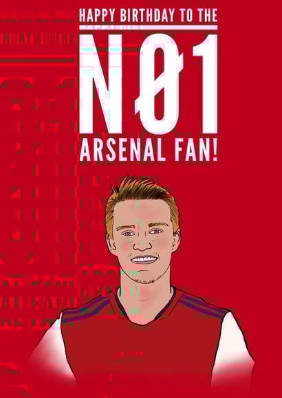 Martin Odegaard Birthday Card created by Elgo Designs