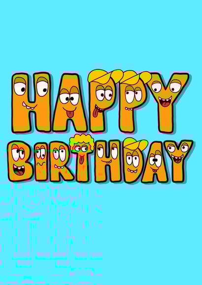 Happy Birthday Characters created by Tom Delves Illustration