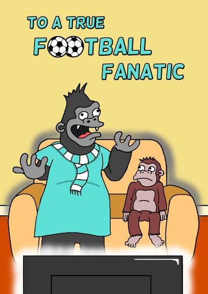 To A True Football Fanatic Birthday Card 1002 created by Cheeky Boar