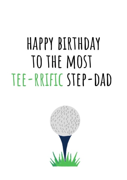 Step dad birthday card golf created by Amy (Hedgecards)