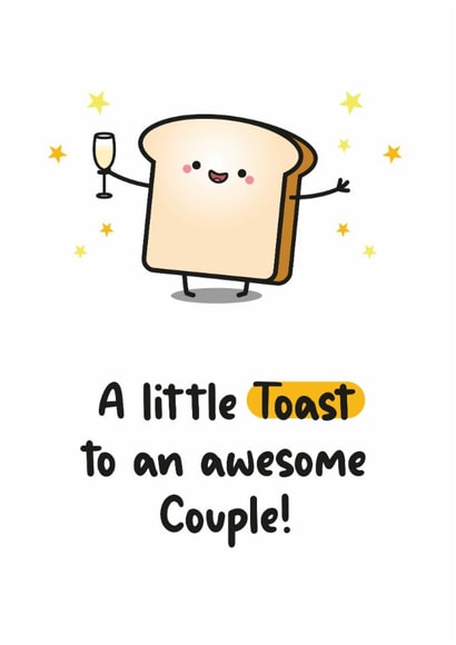 Cute Toast Celebration Anniversary Card - Wedding Card created by Twisted Haggis
