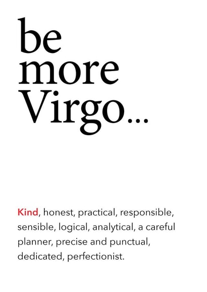 Virgo horoscope birthday card created by Eskimo Kiss Designs