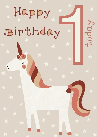 Unicorn First Birthday Card created by Catherine Bancroft