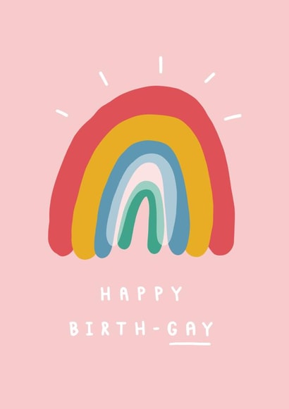 Gay rainbow Birthday Celebrations created by Belly Flops