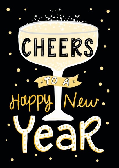 Cheers to a Happy New Year! created by Fox Card Co