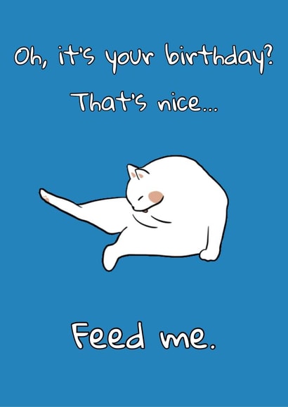 Cattitude Feed Me, Birthday Card created by Nikki Noo Cards