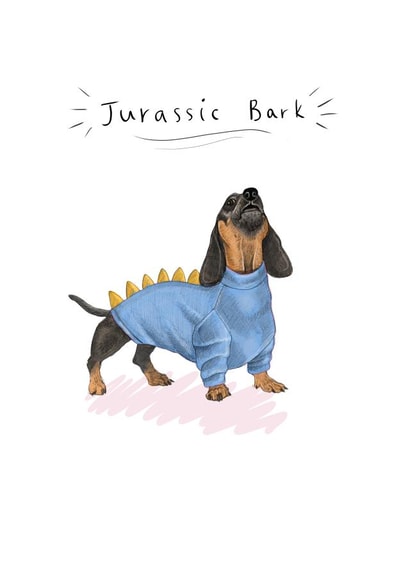 Jurassic Bark Dachshund Card created by Beth Goodwin