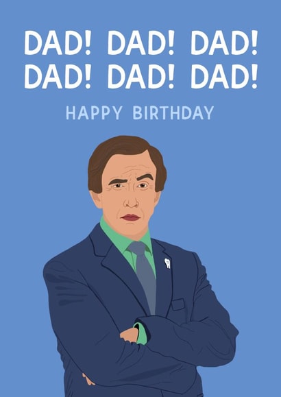 Alan Partridge “Dan!” Birthday card for Dads created by Chloe Dixon