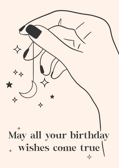 Birthday wish amongst the stars created by Lisa Anne