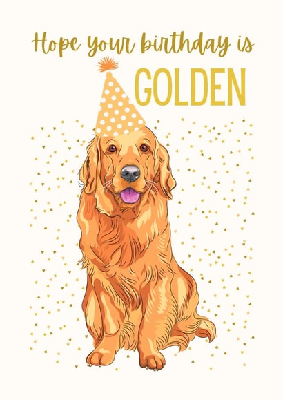 Hope your birthday is golden! created by Custom Card Co Shop