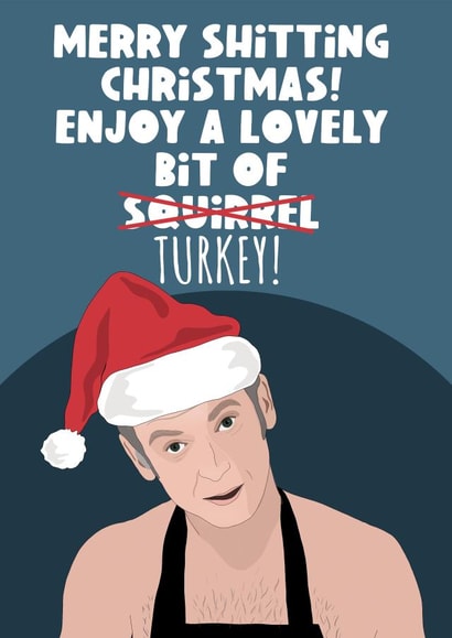 Friday Night Dinner Christmas Card created by The Foxy Lemon Co.