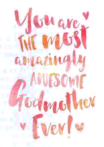 Amazingly Awesome Godmother Christening or Birthday Card created by Dig The Earth