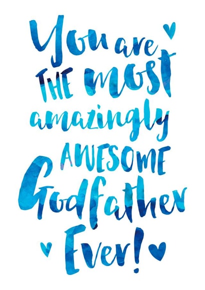 Amazingly Awesome Godfather Christening or Birthday Card created by Dig The Earth