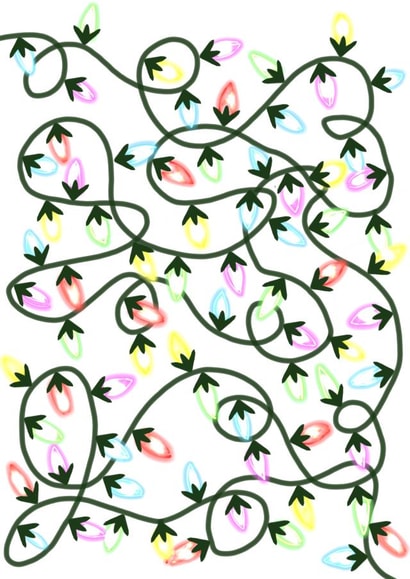 Tangled Christmas Tree Fairy Lights created by Alexia James