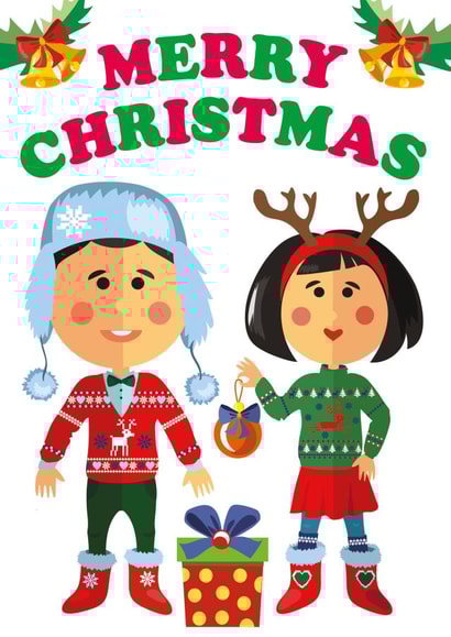Cute Couple Christmas Card created by Dean Morris Cards