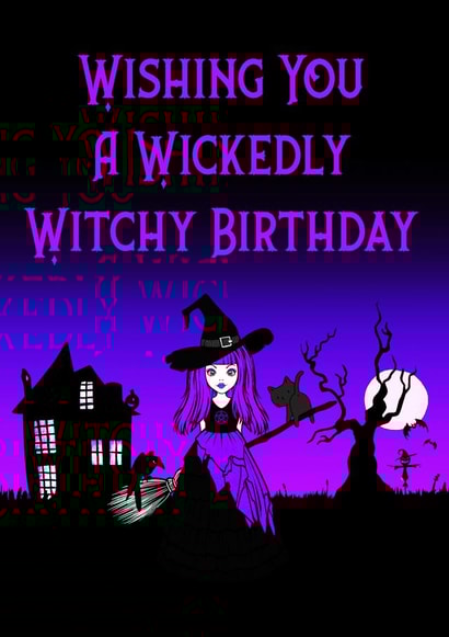 Wickedly Witchy Birthday Card created by Cheeky Witch®
