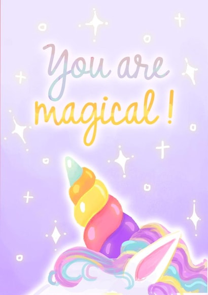 Magical unicorn card created by @Alisha Vas