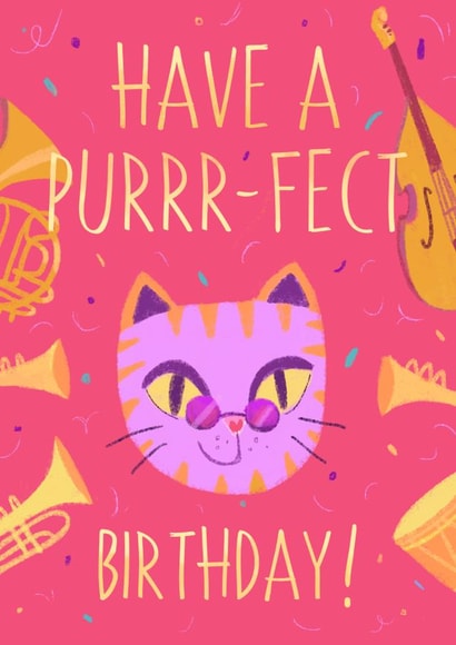 Have a Purrfect Cat birthday card created by @Alisha Vas