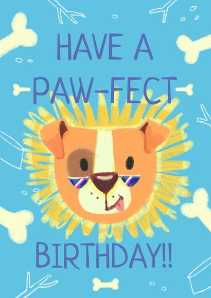 Paw-fect dog birthday card created by @Alisha Vas