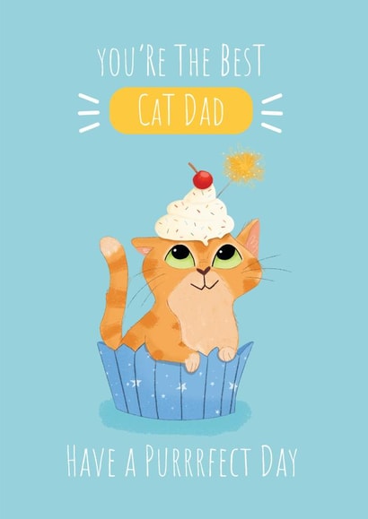 Cat lover Dad Birthday Card created by Stephanie Lidbetter