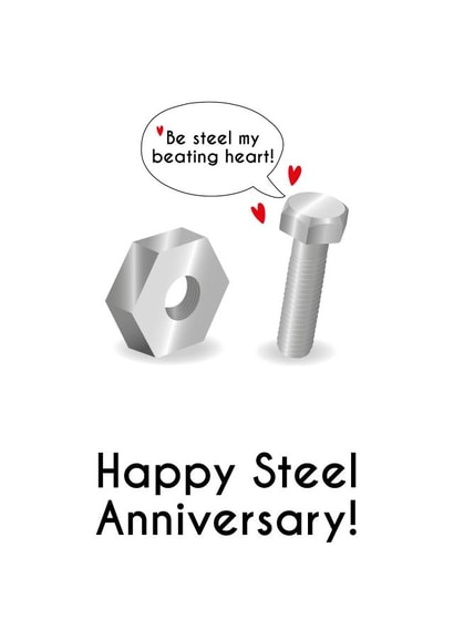 Nuts and Bolts Steel Anniversary Card! created by Violet Owen Designs