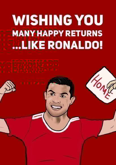 Cristiano Ronaldo Birthday Card created by Elgo Designs