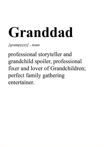 Definition of Granddad created by TwinFinDesigns