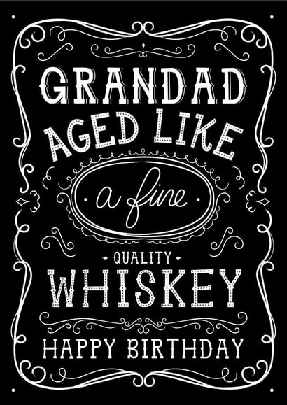 Grandad Jack Daniels Whiskey Birthday Card created by la la la Designs