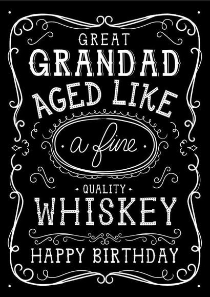Great Grandad Jack Daniels Whiskey Birthday Card created by  la la la     Designs