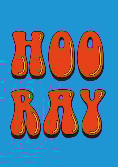 Hooray Groovy Pop Art Congratulations Card created by Betiobca