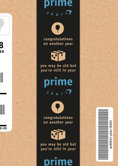 You may be old but you're still in your Prime years - Birthday Card created by Cards from Designers