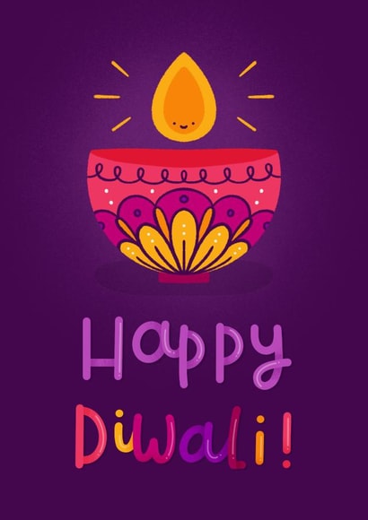 Happy Diwali Festival of Light card created by Joanne Hawker