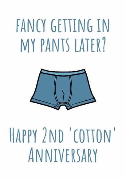 Second Anniversary - Cotton Pants Rude Cheeky Naughty created by A Bee's Designs