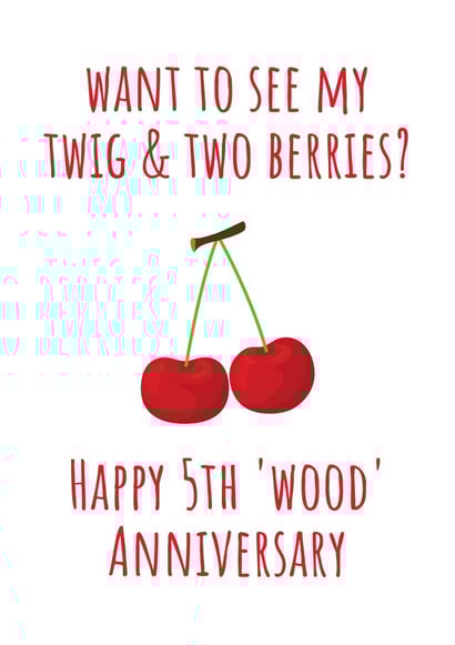 Fifth Anniversary - Rude Naughty Wood created by A Bee's Designs