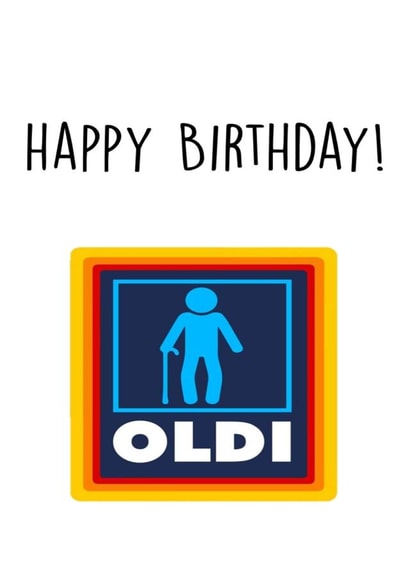 OLDI Funny Happy Birthday Card Cheeky created by Bright Cards